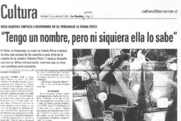 "Tengo un nombre, pero ni siquiera ella lo sabe"