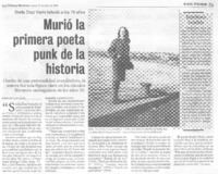 Murió la primera poeta punk de la historia