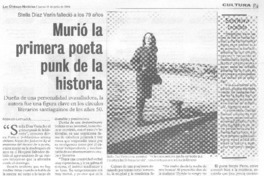 Murió la primera poeta punk de la historia