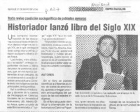 Historiador lanzó libro del siglo XIX