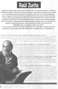 Raúl Zurita [entrevista]