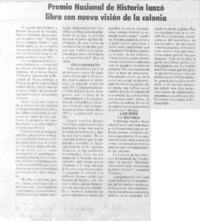 Premio Nacional de Historia lanzó libro con nueva visión de la colonia