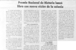 Premio Nacional de Historia lanzó libro con nueva visión de la colonia