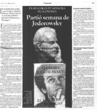 Partió semana de Jodorowsky