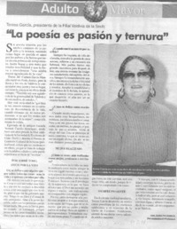 "La Poesía es pasión y ternura"