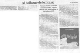 Al hallazo de lo breve