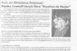Danka Ivanoff lanzó libro "Huellas de mujer"
