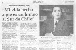 "Mi vida hecha a pie es un himno al sur de Chile"