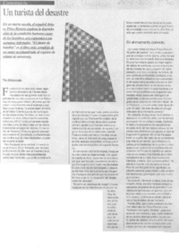 Un turista del desastre