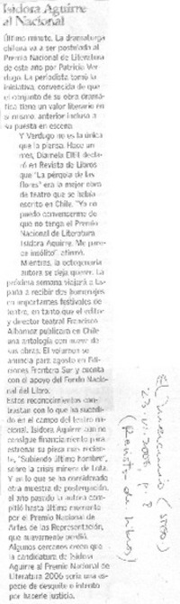 Isidora Aguirre al Nacional