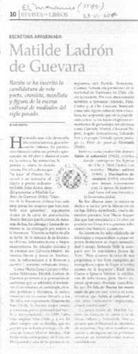 Matilde Ladrón de Guevara.