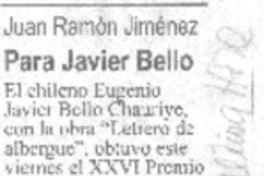 Para Javier Bello