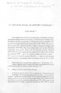 La teología social de Antonio González