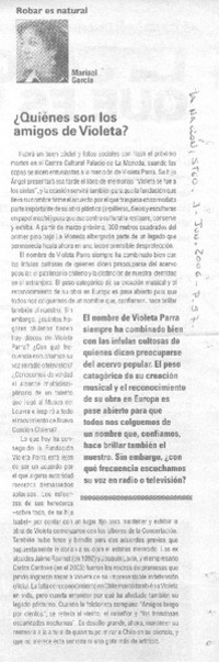 ¿Quiénes son los amigos de Violeta?