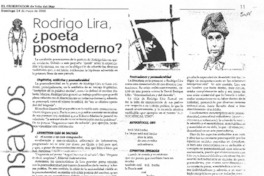 Rodrigo Lira, ¿poeta posmoderno?