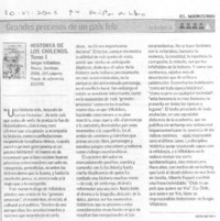 Historia de los chilenos, tomo 1