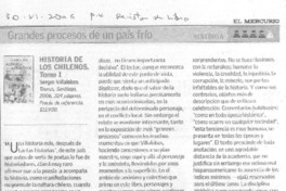 Historia de los chilenos, tomo 1