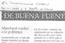 Marchant vuelve a la polémica