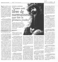 "Quien esté libre de surrealismo que tire la primera piedra" [entrevista]