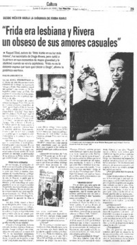 Frida era lesbiana y Rivera un obseso de sus amores casuales [entrevista]