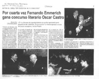 Por cuarta vez Fernando Emmerich gana concurso Oscar Castro