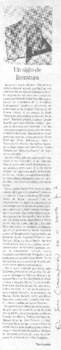 Un siglo de literatura