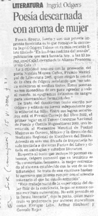 Poesía descarnada con aroma de mujer