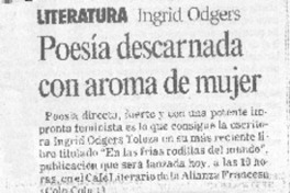 Poesía descarnada con aroma de mujer