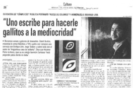 "Uno escribe para hacerle gallitos a la mediocridad" [entrevista]