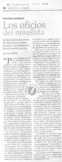 Los oficios del novelista