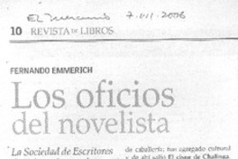 Los oficios del novelista