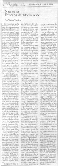 Narrativa. Excesos de moderación