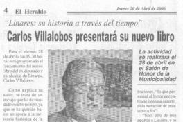 Carlos Villalobos presentará su nuevo libro