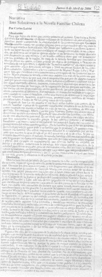 Tres soluciones a la novela familiar chilena