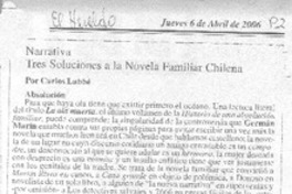 Tres soluciones a la novela familiar chilena