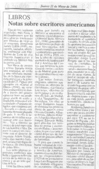 Notas sobre escritores americanos