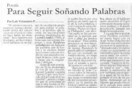 Para seguir soñando palabras