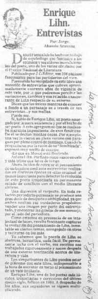 Enrique Lihn entrevistas