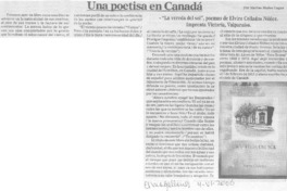 Una poetisa en Canadá