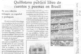 Quillotano publicó libro de cuentos y poemas en Brasil