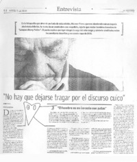 "No hay que dejarse tragar por el discurso cuico" [entrevista]