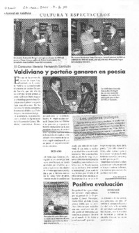 Valdiviano y porteño ganaron en poesía