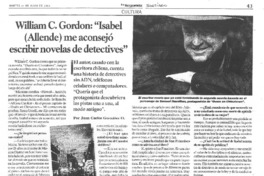 "Isabel (Allende) me aconsejó escribir novelas de detectives" [entrevista]