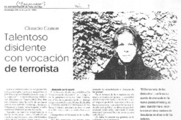 Talentoso disidente con vocación de terrorista