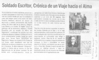 Soldado escritor, Crónica de un viaje hacia el alma