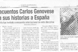 Cuentacuentos Carlos Genovese lleva sus historias a España