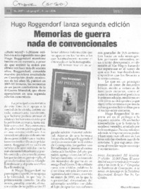 Memorias de guerra nada de convencionales