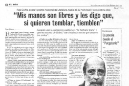 "Mis manos son libres y les digo que, si quieren temblar, tiemblen" [entrevista]