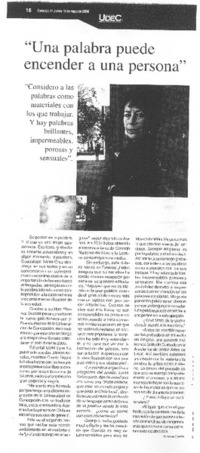 "Una palabra puede encender a una persona" [entrevista]