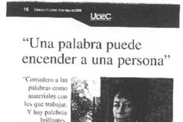 "Una palabra puede encender a una persona" [entrevista]